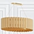 Elegant Oval Pendant Light 3D model small image 1