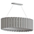 Elegant Oval Pendant Light 3D model small image 2