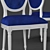 Elegant French Style Dining Chair 3D model small image 2