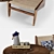 Rustic Wood Furniture Set 3D model small image 2