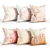 Cozy Peach Pillows Set 3D model small image 1