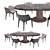 Elegant Giorgetti Dining Set 3D model small image 1