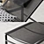 Sleek Idle Black Sun Lounger Set 3D model small image 3