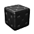 Classic Leather Ottoman 3D model small image 1