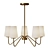 Elegant 5-Light Brass Chandelier 3D model small image 1