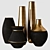 Elegant 3D Ceramic & Metal Vases 3D model small image 1