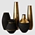 Elegant 3D Ceramic & Metal Vases 3D model small image 2