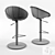 Sleek Swivel Stool 3D model small image 3