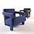 Modern Utrecht Armchair: Stylish, Comfortable, Versatile 3D model small image 1