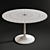 Nero White Marble Dining Table - Elegant and Versatile 3D model small image 3