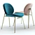 Elegant West Elm Jane Dining Chair 3D model small image 2