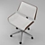 Herning Wood Faux Leather Office Chair 3D model small image 3