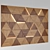 Illuminated Wood Panel: 3D Decorative Wall Art 3D model small image 3