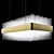 Elegant Rectangular Suspension Lamp 3D model small image 1