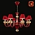 Elegant "Amalia" Murano Glass Chandelier 3D model small image 1