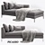 Elegant Picasso Chaise Lounge 3D model small image 1