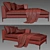 Elegant Picasso Chaise Lounge 3D model small image 3