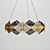 Elegant Brass Rote Pendant 3D model small image 1