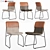 Luxury Leolux Ditte Dining Chair Set 3D model small image 1