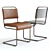 West Elm Industrial Chair: Stylish Leather Cantilever Design 3D model small image 1