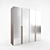 Customizable Mirrored Door Wardrobe 3D model small image 1