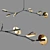 Elegant Branching Disc Chandelier 3D model small image 1