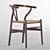 Scandinavian Style Wishbone Chair 3D model small image 1