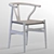 Scandinavian Style Wishbone Chair 3D model small image 3