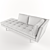 Midcentury Dunbar Chaise Lounge 3D model small image 2