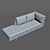 Midcentury Dunbar Chaise Lounge 3D model small image 3