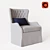 Wingback Upholstered Swivel Glider 3D model small image 1