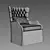 Wingback Upholstered Swivel Glider 3D model small image 2