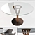 Modern Elegance: Porada ArmChair Celine & Timber Table 3D model small image 2