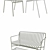  HAY Palissade Outdoor Furniture - Sleek and Stylish Patio Seating Solution 3D model small image 2