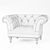 Elegant Beverly Chair, V-Ray Compatible 3D model small image 3