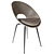 Modern Orb Leather Chair: Silhouette Set 3D model small image 1
