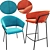 Sleek Jazz Stool & Chair 3D model small image 1