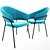 Sleek Jazz Stool & Chair 3D model small image 2