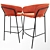 Sleek Jazz Stool & Chair 3D model small image 3