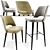 Elegant Astor Dining Chair & Bar Stool 3D model small image 3