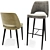 Elegant Astor Dining Chair & Bar Stool 3D model small image 1