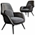 Elegant Swoon Lounge Chair 3D model small image 1