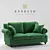 Estelio Evogue: Stylish Two-Seater Sofa 3D model small image 1