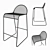 Elegant Bloomingville Friend Bar Chair 3D model small image 1