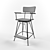 Sleek Swivel Counter Stool 3D model small image 3