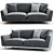 West Elm Lily Loveseat Sofa 3D model small image 1