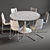 Modern Dining Set: Powell Tulip Table & Alice Chair 3D model small image 3