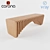 Elegant Woodcrafted Bench 3D model small image 1