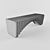 Elegant Woodcrafted Bench 3D model small image 3