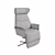 Conform Air Chair: Ultimate Comfort with Footrest 3D model small image 2